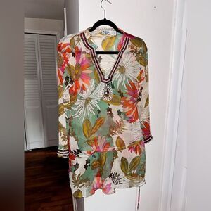 Bella Sol beaded beach coverup